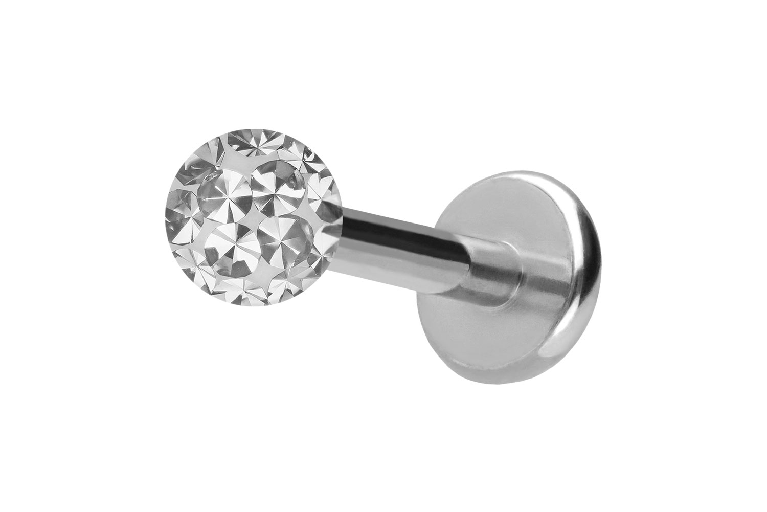 Titan Labret Piercing mit Push Fit EPOXY-KUGEL